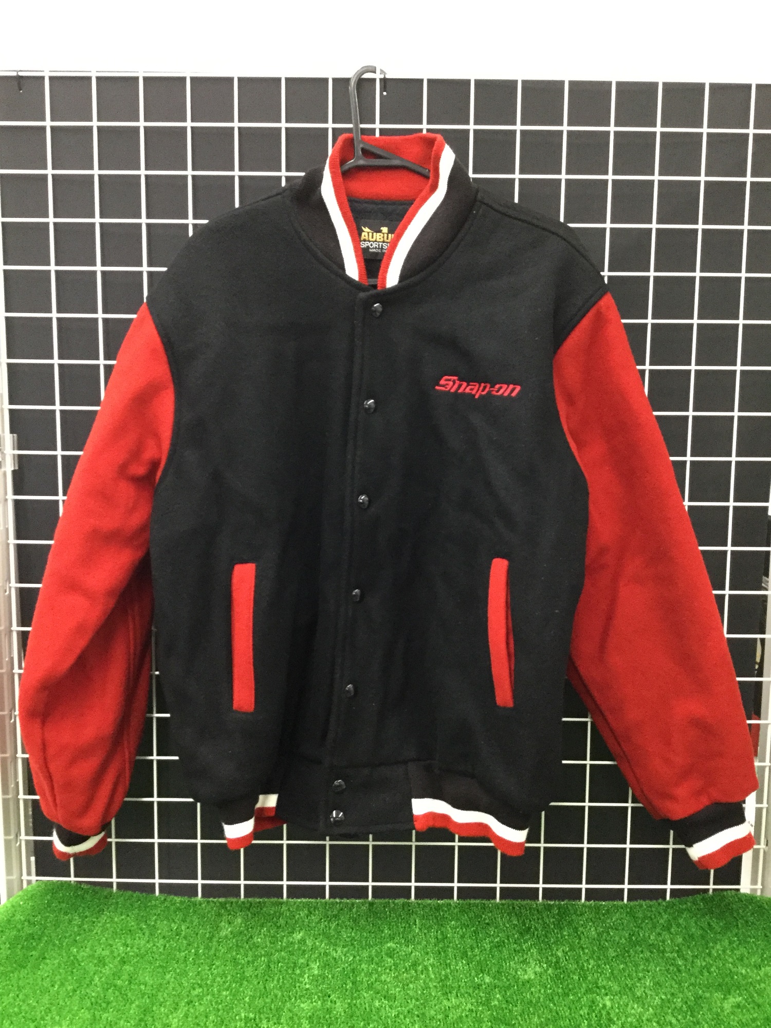 80s90s Snap-on スナップオン ウールスタジャン 黒 工具