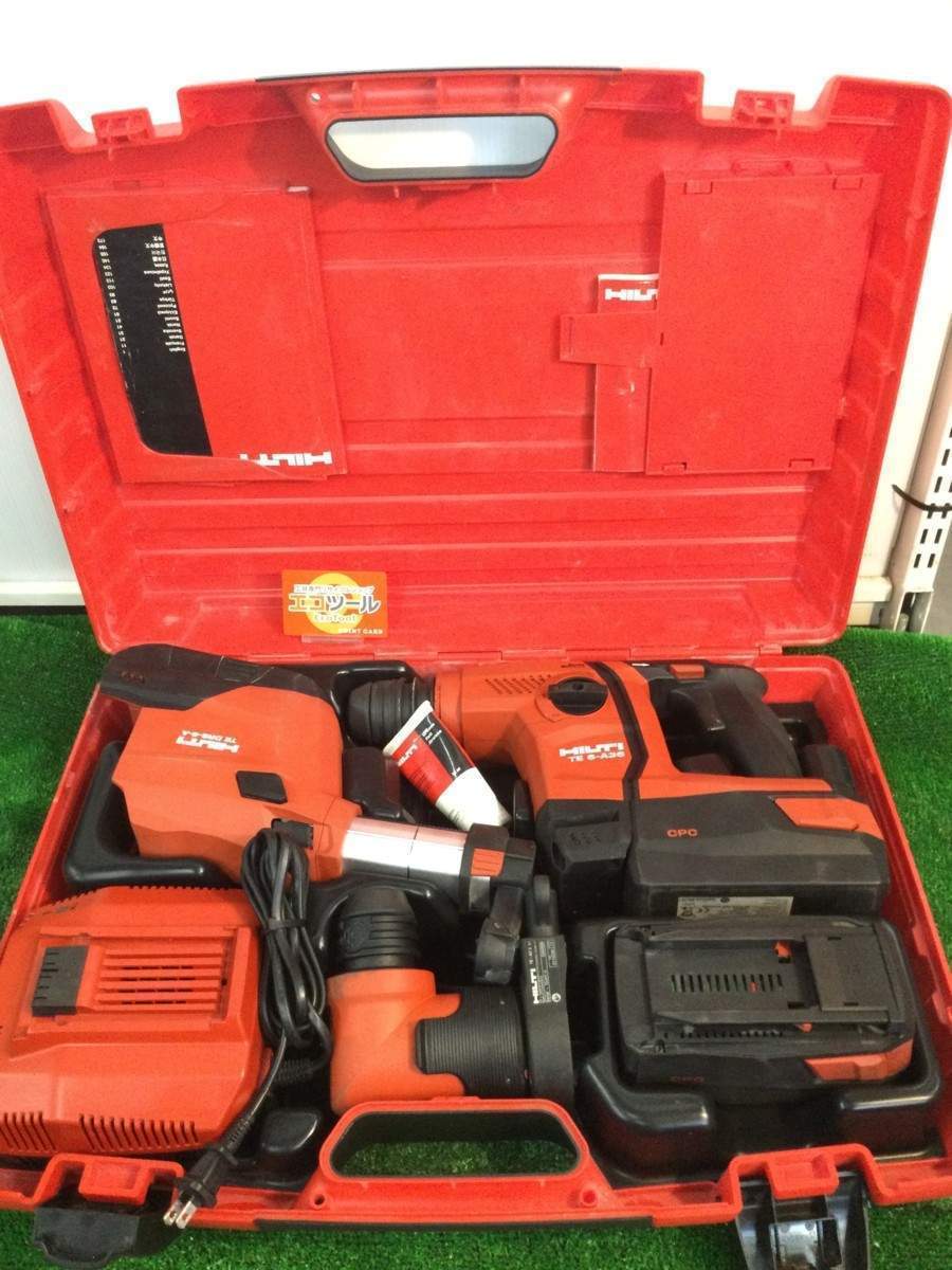 ☆品☆HILTI ヒルティ 集じんシステムハンマドリル TE6-ADRS 3.0AH バッテリー1個 充電器 TE6-A22 TEDRS-6-A 61523